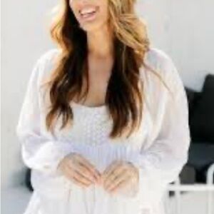 Cotton Peasant Blouse With Detail